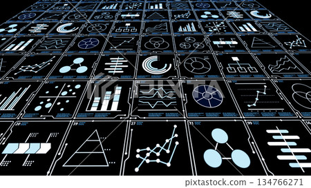 眾多數據分析螢幕 134766271