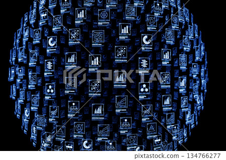 Data sphere hologram display 134766277