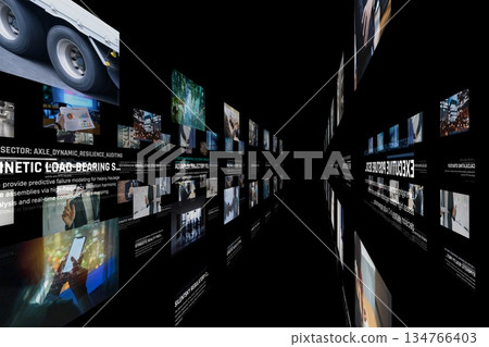 A space filled with digital information A space filled with digital information 134766403