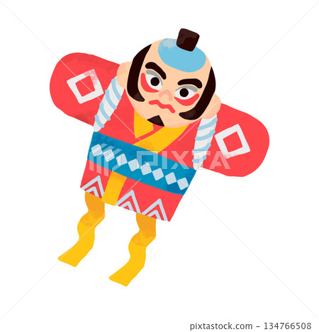 可愛的風箏飛行插圖 134766508