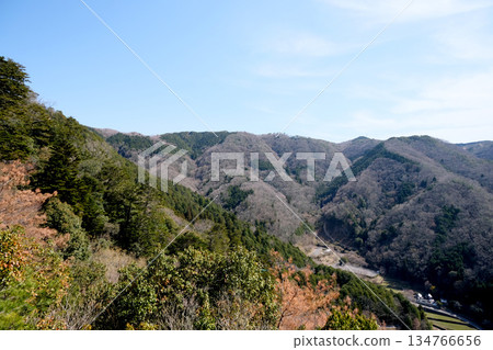Takahashi City, Okayama Prefecture, Scenery from the east side road of the remains of the Naka Taiko Yagura (drum tower) of Bitchu Matsuyama Castle 2, March 2025 134766656