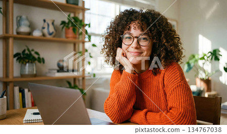 Working at Home With a Laptop 134767038
