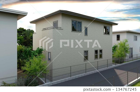 從後路看到的訂製房屋 2 從後路看到的訂製房屋 2 134767245