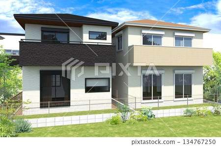 新建獨立式住宅的住宅區 134767250