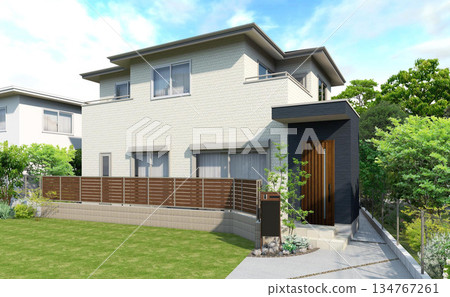 一棟建在陽光充足的旗桿地塊上的客製化房屋 134767261