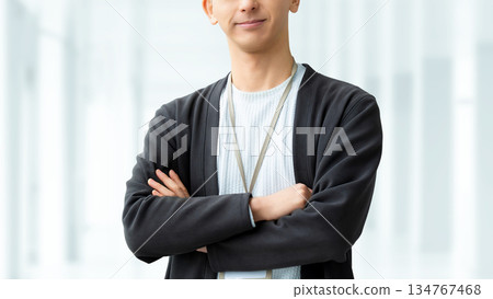 Male businessman folding his arms Male businessman folding his arms 134767468