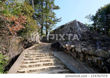 Takahashi City, Okayama Prefecture_Bicchu Matsuyama Castle Middle Drum Tower Ruins 2_March 2025 Takahashi City, Okayama Prefecture_Bicchu Matsuyama Castle Middle Drum Tower Ruins 2_March 2025 134767479