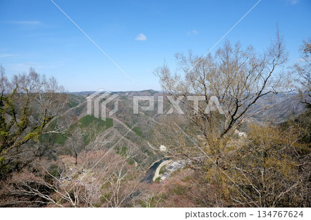 岡山縣高橋市_從備中松山城本堡眺望_2_2025年3月 岡山縣高橋市_從備中松山城本堡眺望_2_2025年3月 134767624