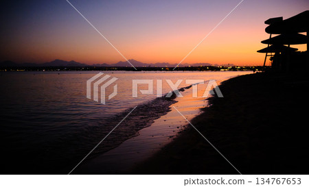 Sunset Beach Shoreline 134767653
