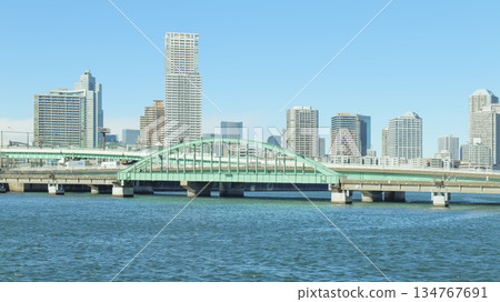 豐洲的晴海橋（原晴海鐵路橋）將於2025年12月改建為步行長廊。 134767691