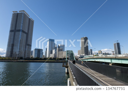 豐洲的晴海橋（原晴海鐵路橋）將於2025年12月改建為步行長廊。 134767731