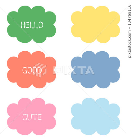 Colorful speech bubbles set Colorful speech bubbles set 134768116