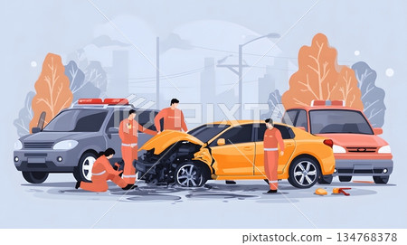 Car accident recovery and insurance assistance visual Car accident recovery and insurance assistance visual 134768378