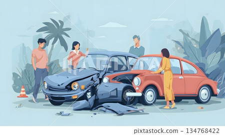 Car insurance claim settlement success story visual Car insurance claim settlement success story visual 134768422