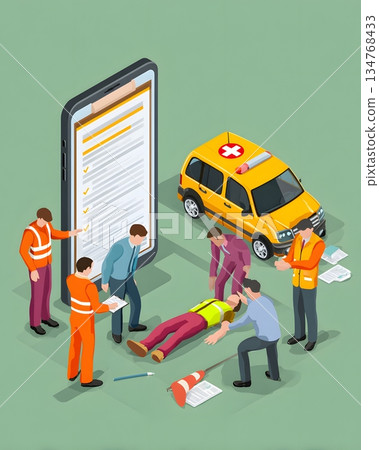 Vertical accident report submission via mobile app 134768433