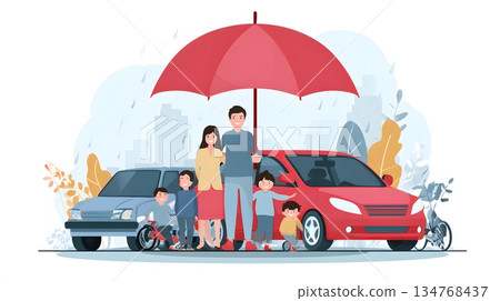 Auto insurance coverage explanation infographic style 134768437