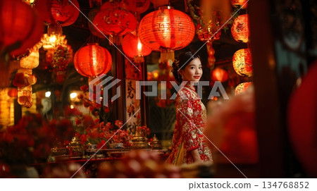 Authentic domestic new year scene asia 134768852