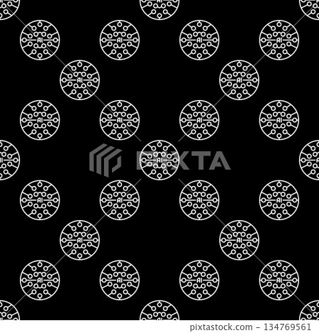 AI tech vector Artificial Intelligence business round seamless pattern in outline style AI tech vector Artificial Intelligence business round seamless pattern in outline style 134769561
