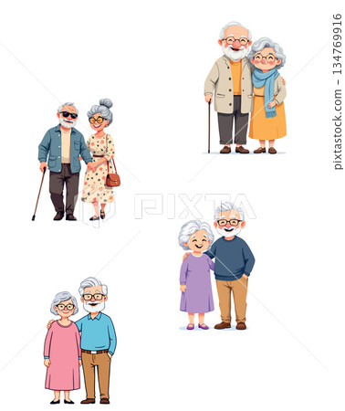 Vsai senior couples enjoying life and retirement together 134769916