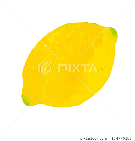 Hand-drawn cute whole lemon illustration 1 Hand-drawn cute whole lemon illustration 1 134770195
