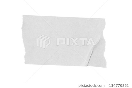 White torn paper tape with rough textured edges providing copy space transparent background White torn paper tape with rough textured edges providing copy space transparent background 134770261