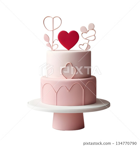 Sweetheart Romance Cake 134770790