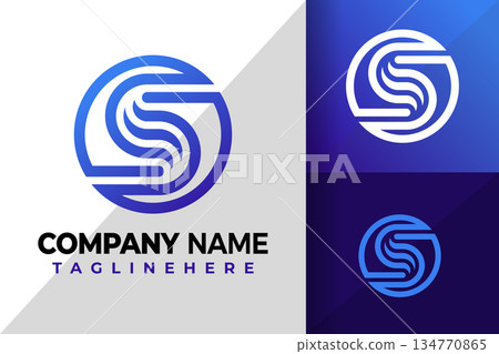 Letter S Circle Blue Logo Design Element Stock Vector Illustration Template Letter S Circle Blue Logo Design Element Stock Vector Illustration Template 134770865