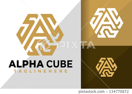 Letter A Hexagon Cube Logo Logos Design Element Stock Vector Illustration Letter A Hexagon Cube Logo Logos Design Element Stock Vector Illustration 134770872