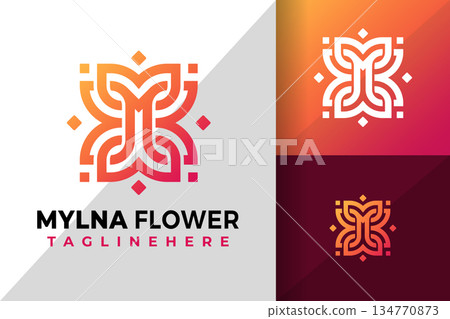 Letter M Flower Colorful Logo Logos Design Element Stock Vector Illustration Letter M Flower Colorful Logo Logos Design Element Stock Vector Illustration 134770873