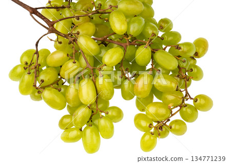 Bunch of ripe table grapes on white background isolated Bunch of ripe table grapes on white background isolated 134771239
