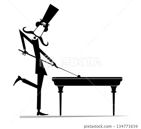 billiard, vector, silhouette 134771639