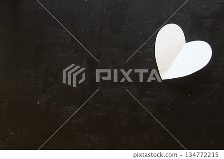 Valentines day hearts on black background Valentines day hearts on black background 134772215
