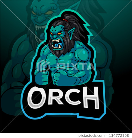 Orch esport mascot logo design 134772308