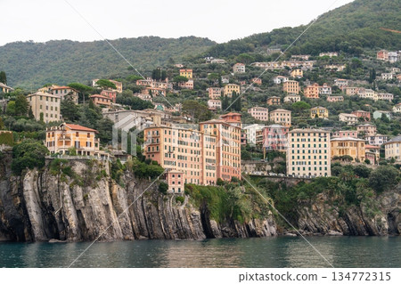 Coastal Hillside Near Genoa, Liguria, Italy 134772315