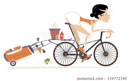 golfer, bike, bicycle 134772340