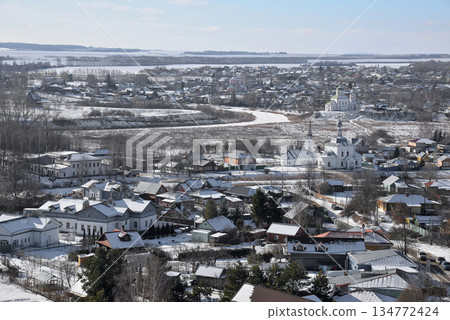 Suzdal, Russia, winter, aerial view Suzdal, Russia, winter, aerial view 134772424