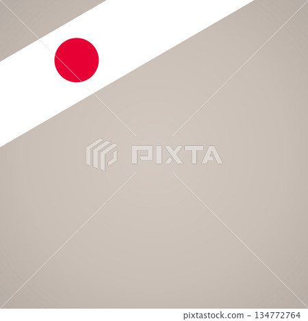 Corner ribbon flag of Japan 134772764