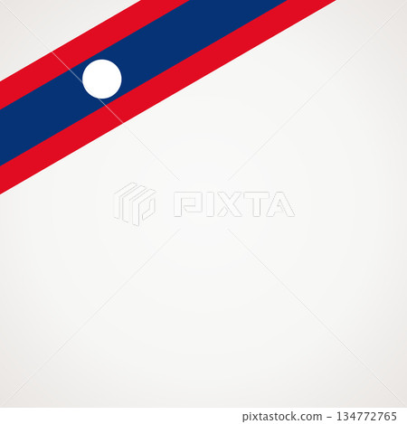Corner ribbon flag of Laos 134772765
