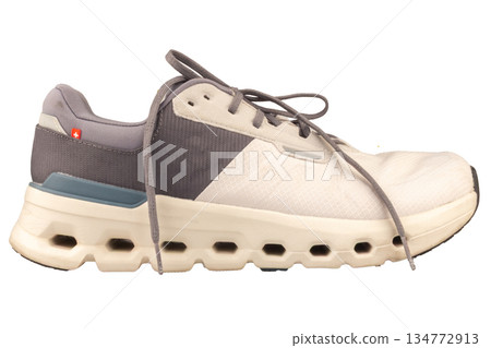 White sneakers isolated on white background. 134772913