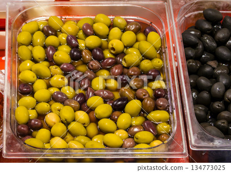 Pickled olives in oil Pickled olives in oil 134773025