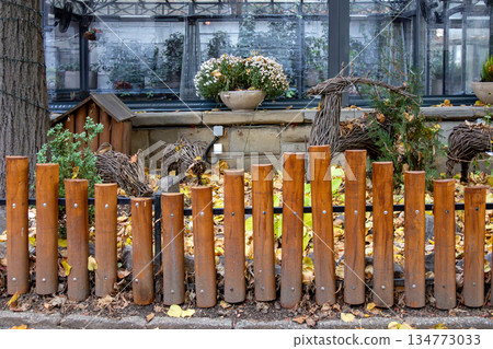 Wooden fence in rural place Wooden fence in rural place 134773033