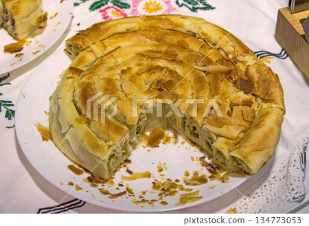 Phyllo pastry dish 134773053