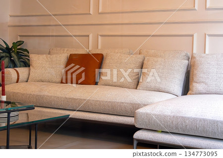Modern corner sofa interior Modern corner sofa interior 134773095