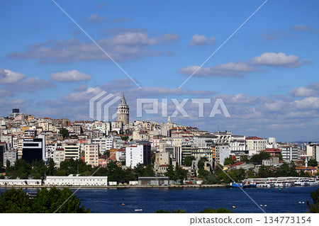 istanbul city view. Galata Tower. 134773154