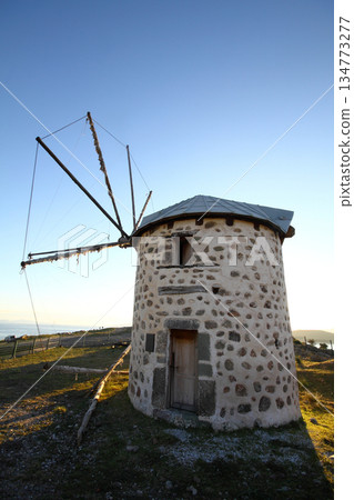 an old windmill in Turkey an old windmill in Turkey 134773277