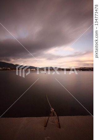 a small seaside town on the edge of the Aegean Sea 134773478
