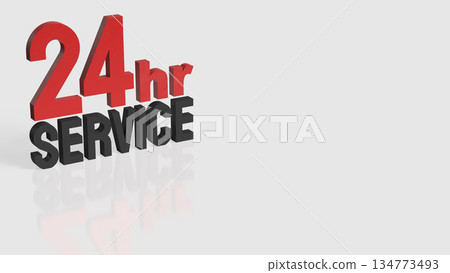 Twenty Four Hour Customer Support Service Concept 3d render. Twenty Four Hour Customer Support Service Concept 3d render. 134773493