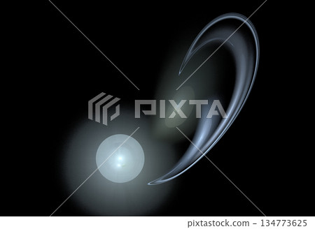 Crazy mystical coloured light effects. Incredible combinations of abstract light lines 134773625