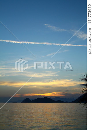 Seaside town of Turgutreis and spectacular sunsets Seaside town of Turgutreis and spectacular sunsets 134773650