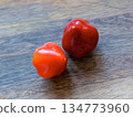 red spicy cherry pepper used for cream cheese 134773960